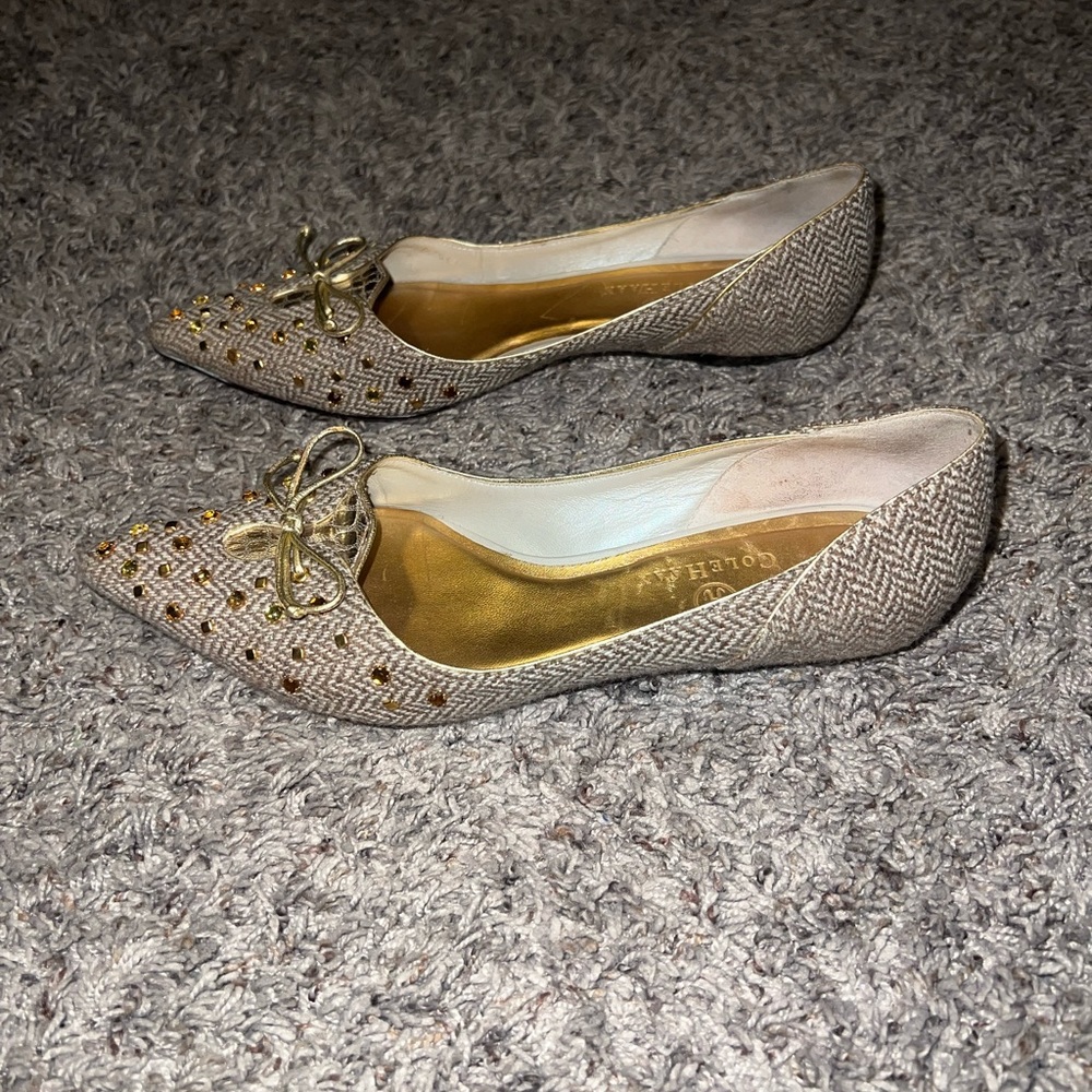 Cole Haan Tweed Jeweled Flats. Size 6. - Picture 5 of 8